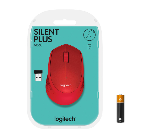 Logitech M330 Silent Plus (czerwona) - 329392 - zdjęcie 10